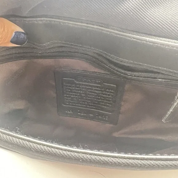 Coach Whitney Shoulder Bag Black East West Flap Purse Vintage
